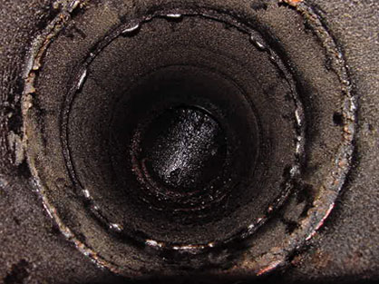 Duct before cleaning